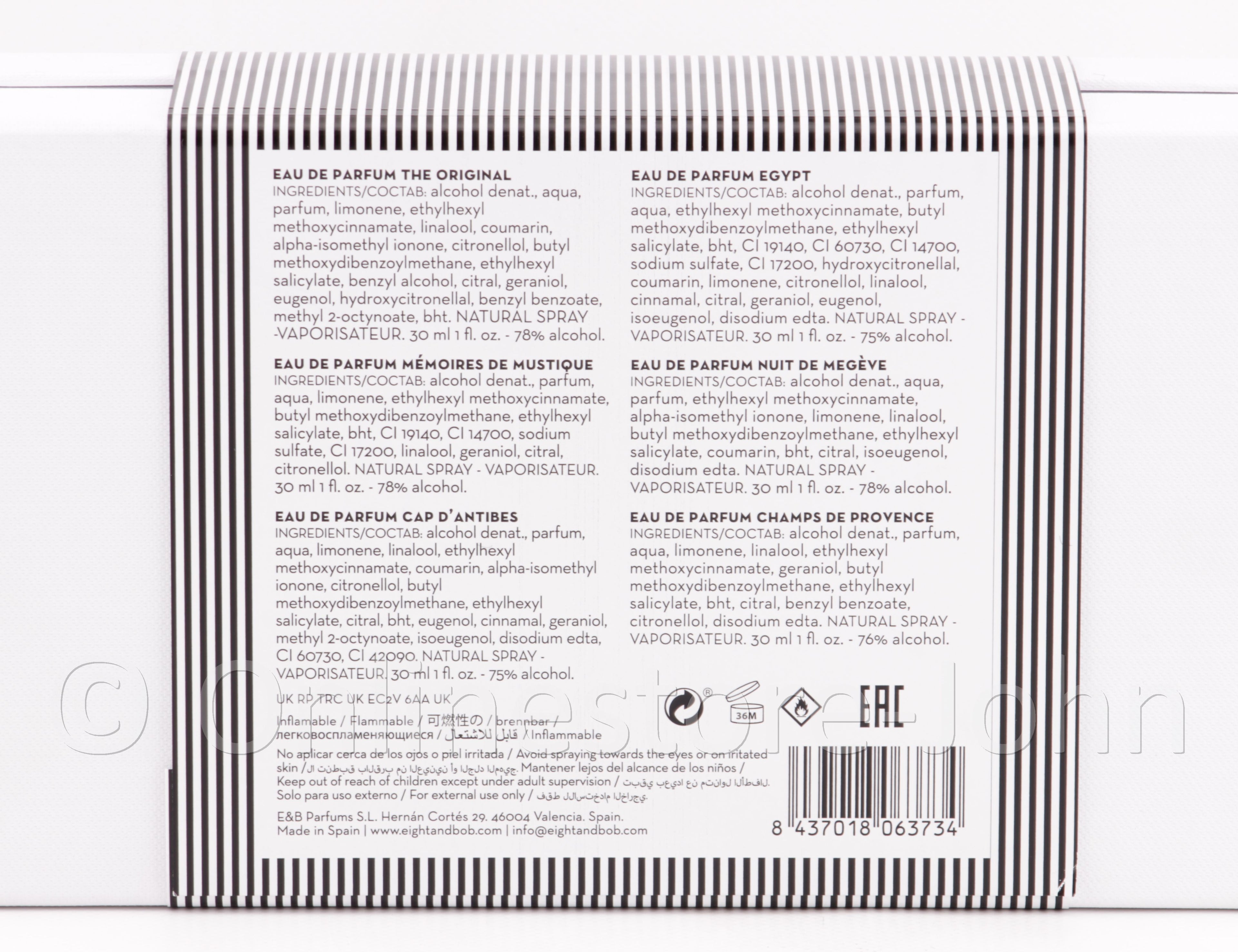 Eight & Bob - Ionic Collection - 6 x 30ml EDP Eau de Parfum