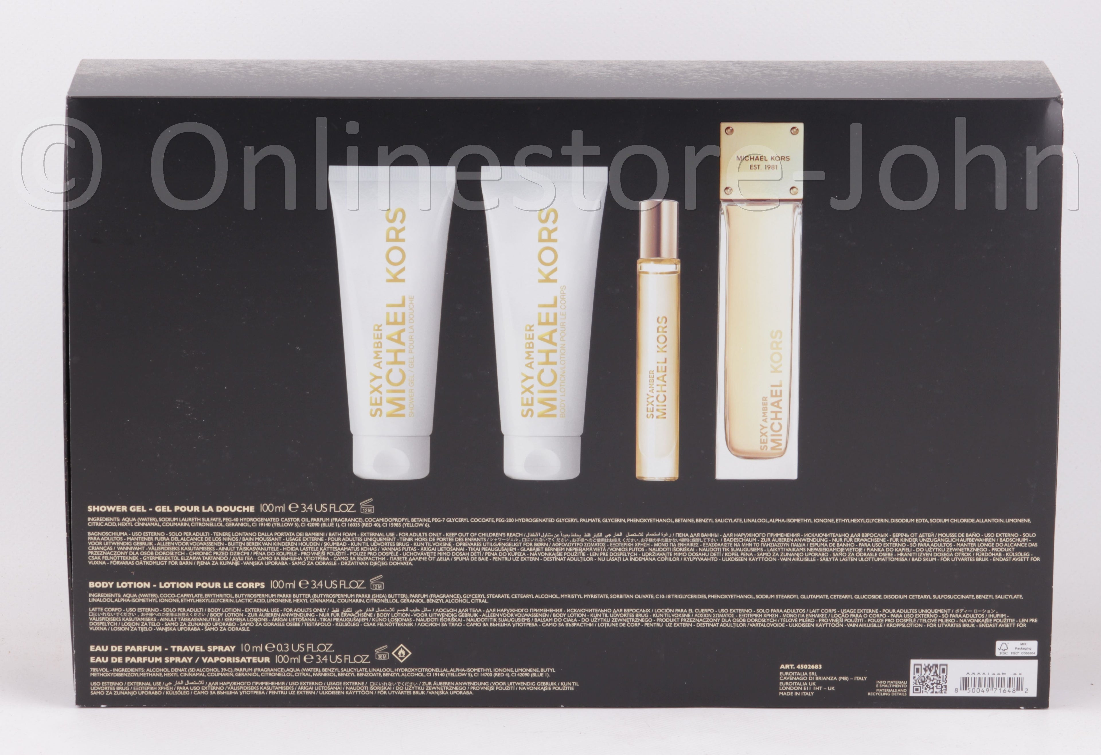 Michael Kors - Sexy Amber Set - 100ml + 10ml EDP + Body Lotion + Shower Gel