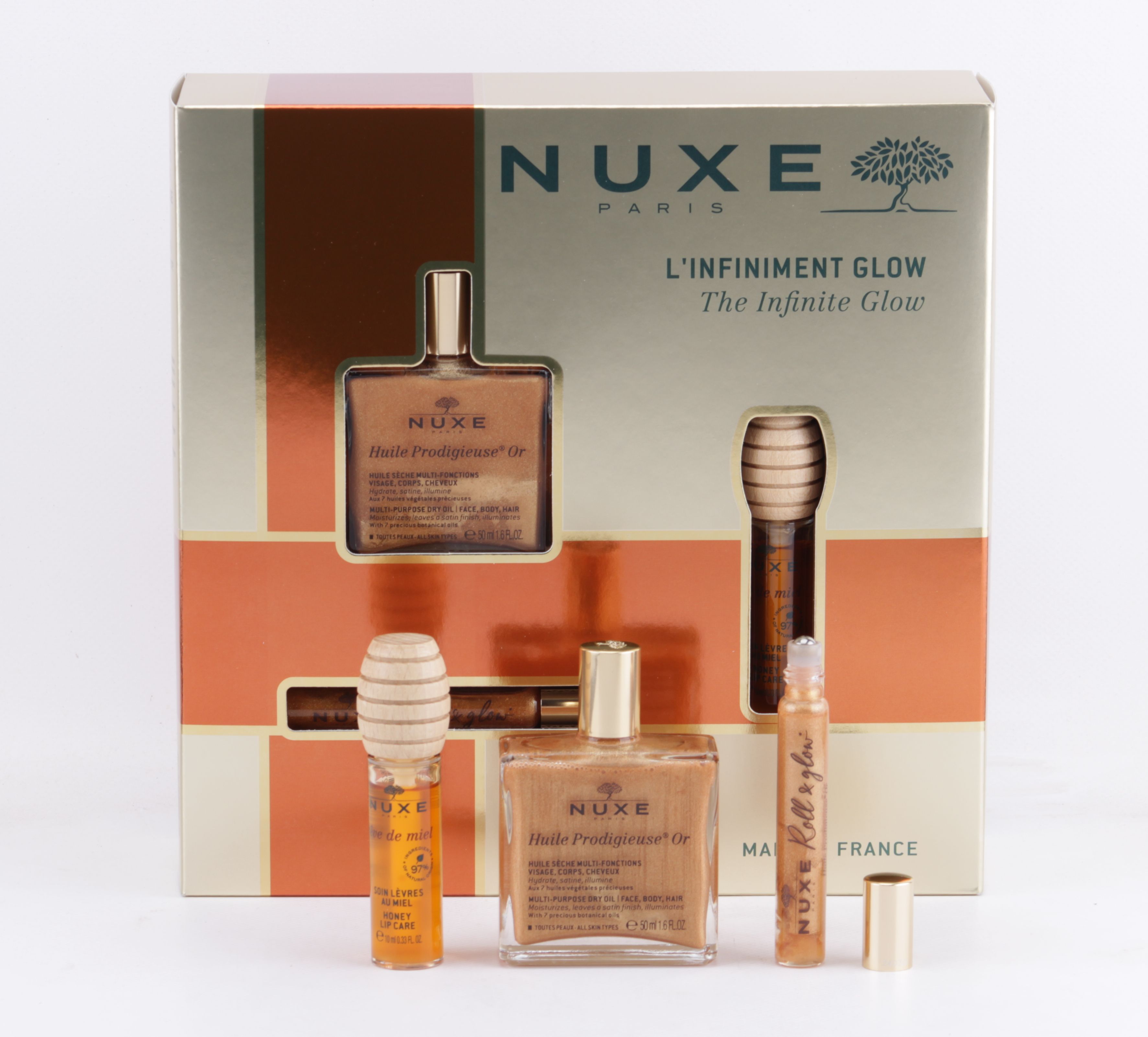 Nuxe - The Infinite Glow Set - 58ml Huile Prodigieuse Or + Reve de Miel Lip Care